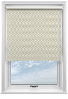 Trellis Prints, Scallop and Bud Green - Twist&Fit Roller Blind
